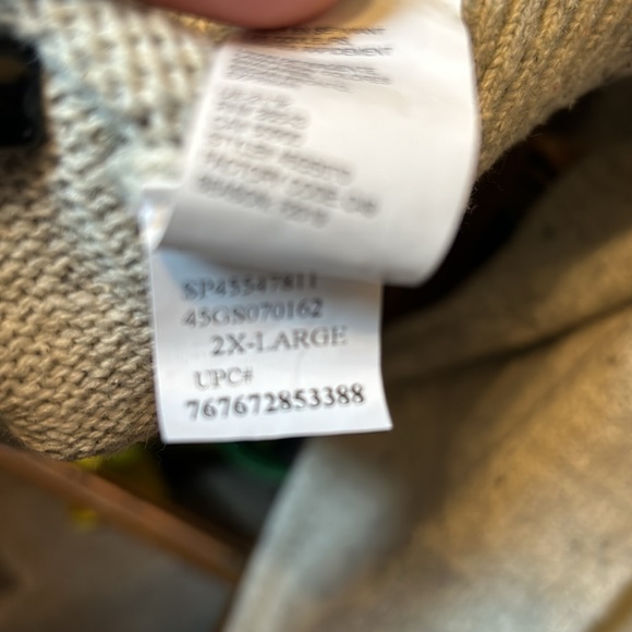 Izod Men’s 2xl sweater pullover over beige/cream - Picture 6 of 11